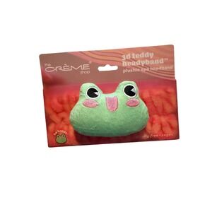 The Creme Shop 3D Teddy Headband Plushie Spa Headband Frog and Heart Bundle